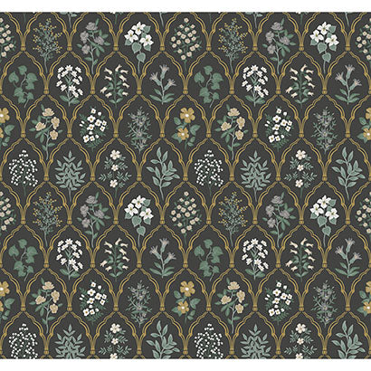 Spring Lake Charcoal Wallcovering | Jeffrey Stevens