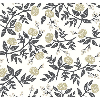 Tenby Charcoal Off-White Wallcovering | Jeffrey Stevens