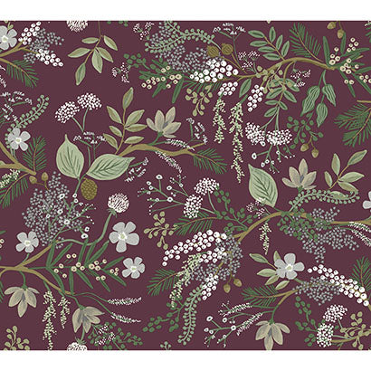 Milford Burgundy Wallcovering | Jeffrey Stevens