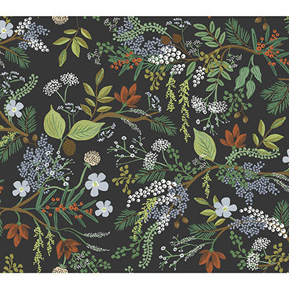 Branford Charcoal Wallcovering | Jeffrey Stevens
