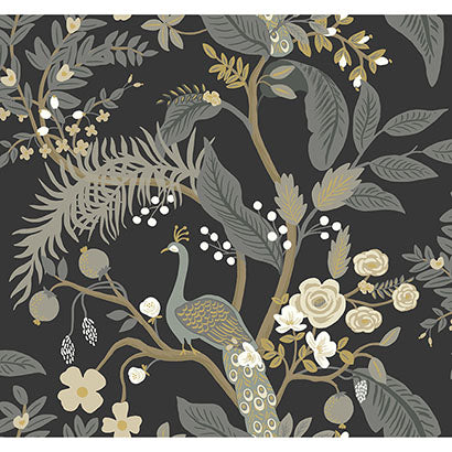 Porlock Charcoal Wallcovering | Jeffrey Stevens