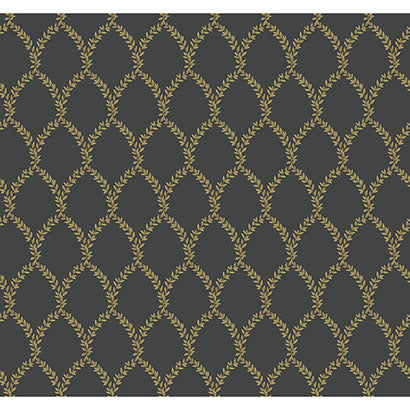 Osterville Charcoal Wallcovering | Jeffrey Stevens