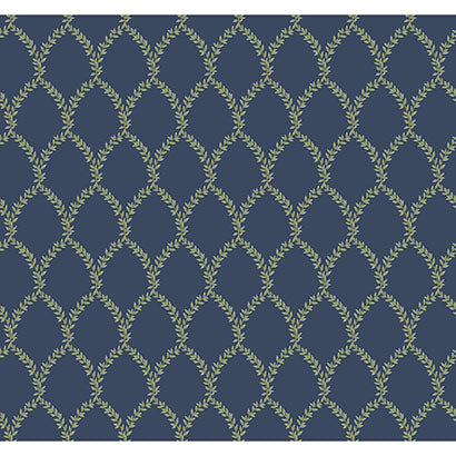 Hyannis Navy Wallcovering | Jeffrey Stevens