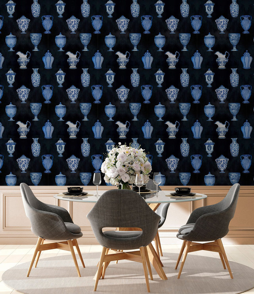 Porcelaine Navy, Roll Vinyl
