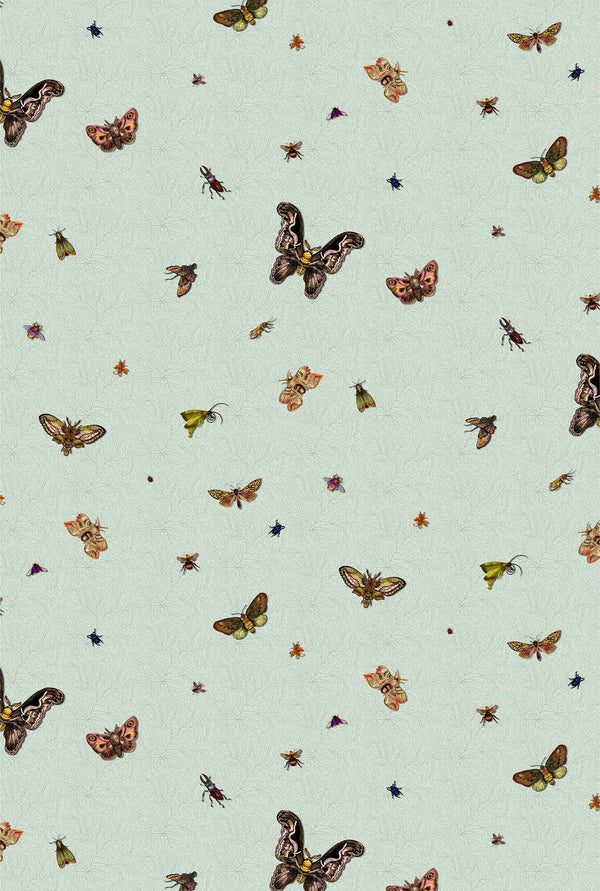 Nightcrawlers Mint | Timorous Beasties Wallcovering