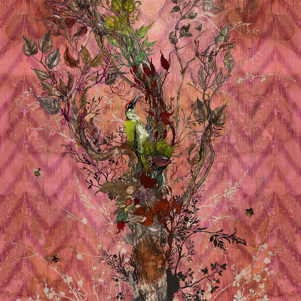 Winchester Panels Red | Timorous Beasties Wallcovering