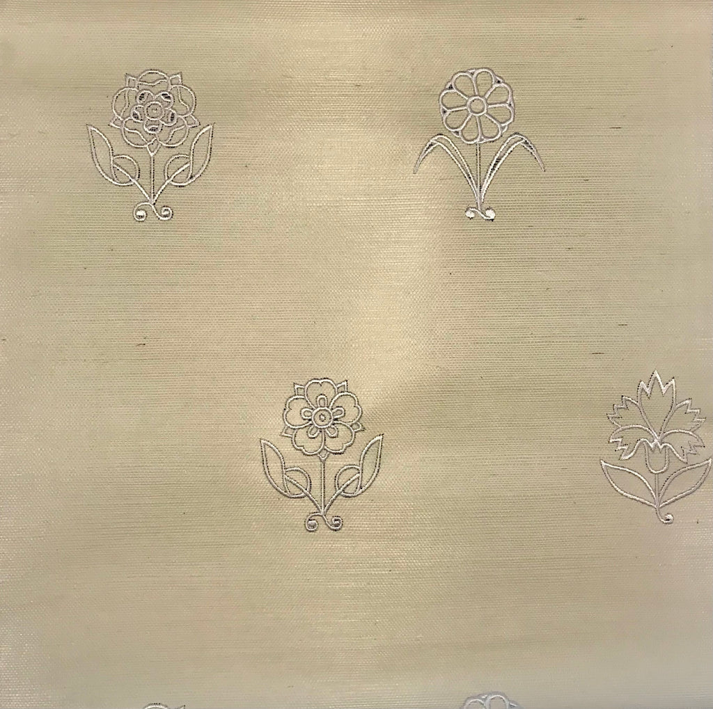 Bellissima Natural Woven with Fine Embroidery