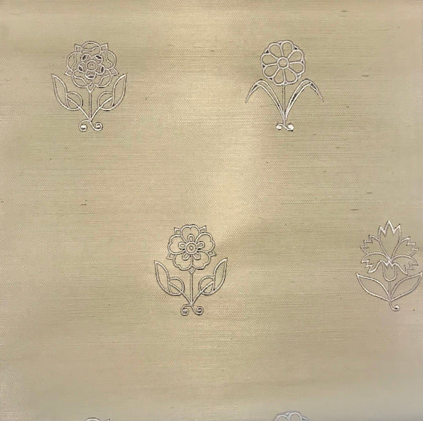 Bellissima Natural Woven with Fine Embroidery