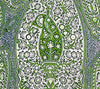 Rajah Paisley, Multi Greens on Linen