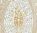 Rajah Paisley, Multi Beige / Neutral on Ivory Linen