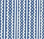 New Navy on White Linen Cotton