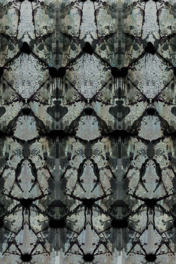 Rorschach Diamond Panel Blue Grey | Timorous Beasties Wallcovering