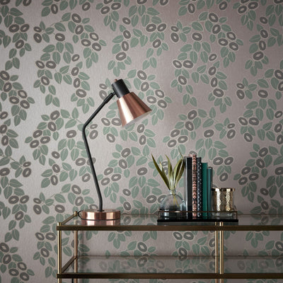 Rosetta Neo Mint - Green Wallcovering | 1838 Wallcoverings