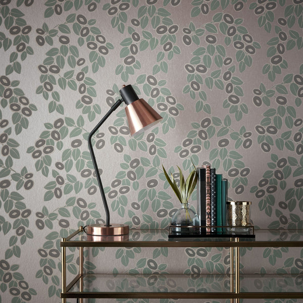 Rosetta Neo Mint - Green Wallcovering | 1838 Wallcoverings