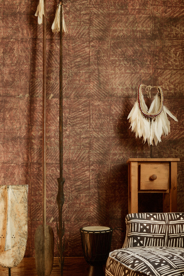 Samoa - Taupe, Brown Wallcovering | Mind the Gap