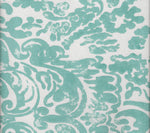 Turquoise on Off White Wallcoverings | Suncloth