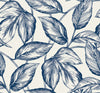 Malibu Beckett Sketched Leaves Wallpaper - Coastal Botanical - Blueberry Hill | Malibu Wallpaper