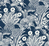Malibu Suvi Palm Grove Wallpaper - Contemporary Botanical - Nautical Blue | Malibu Wallpaper
