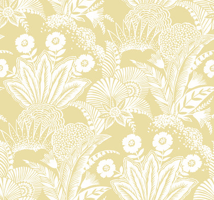 Suvi Palm Grove Contemporary Botanical - Butter | Architectural Wallcoverings