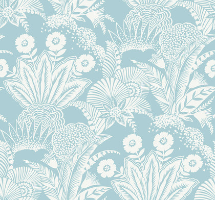 Suvi Palm Grove Contemporary Botanical - Sky Blue | Architectural Wallcoverings