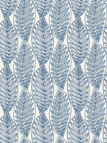 Kira Leaf Husk Coastal Botanical - Blue Suede | Architectural Wallcoverings