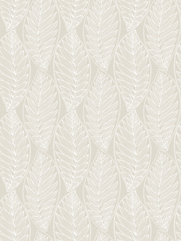 Kira Leaf Husk Coastal Botanical - Pebble | Architectural Wallcoverings