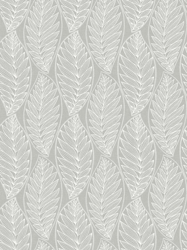 Kira Leaf Husk Coastal Botanical - Harbor Grey | Architectural Wallcoverings