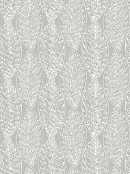 Malibu Kira Leaf Husk Wallpaper - Coastal Botanical - Harbor Grey | Malibu Wallpaper