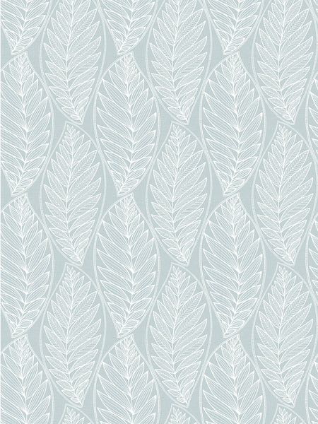 Malibu Kira Leaf Husk Wallpaper - Coastal Botanical - Cape Blue | Malibu Wallpaper