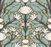 Malibu Carmela Folk Floral Wallpaper - Contemporary Floral - Spirit Grey | Malibu Wallpaper