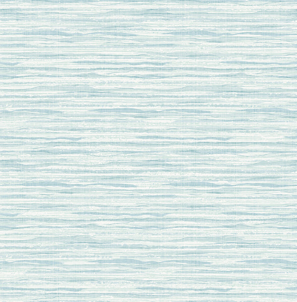 Malibu Skye Wave Stringcloth Wallpaper - Coastal Sisal - Pool Ripple | Malibu Wallpaper