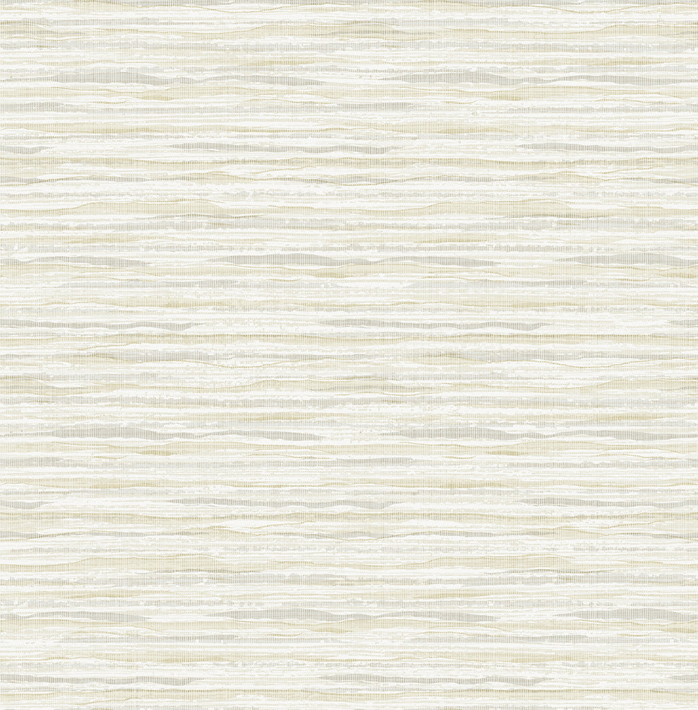 Malibu Skye Wave Stringcloth Wallpaper - Coastal Sisal - Early Clouds | Malibu Wallpaper