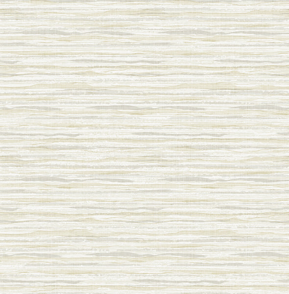 Malibu Skye Wave Stringcloth Wallpaper - Coastal Sisal - Early Clouds | Malibu Wallpaper