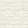 Malibu Skye Wave Stringcloth Wallpaper - Coastal Sisal - Early Clouds | Malibu Wallpaper