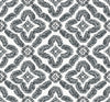 Malibu Talia Botanical Medallion Wallpaper - Contemporary Geometric - Black and White | Malibu Wallpaper