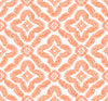 Malibu Talia Botanical Medallion Wallpaper - Contemporary Geometric - Salmon | Malibu Wallpaper