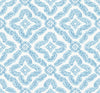 Malibu Talia Botanical Medallion Wallpaper - Contemporary Geometric - Breezy Blue | Malibu Wallpaper