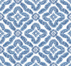 Malibu Talia Botanical Medallion Wallpaper - Contemporary Geometric - Cottage Blue | Malibu Wallpaper