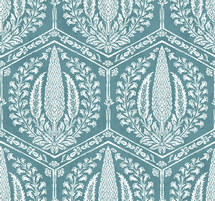 Cyrus Harvest Country Botanical - Mediterranean Blue | Architectural Wallcoverings