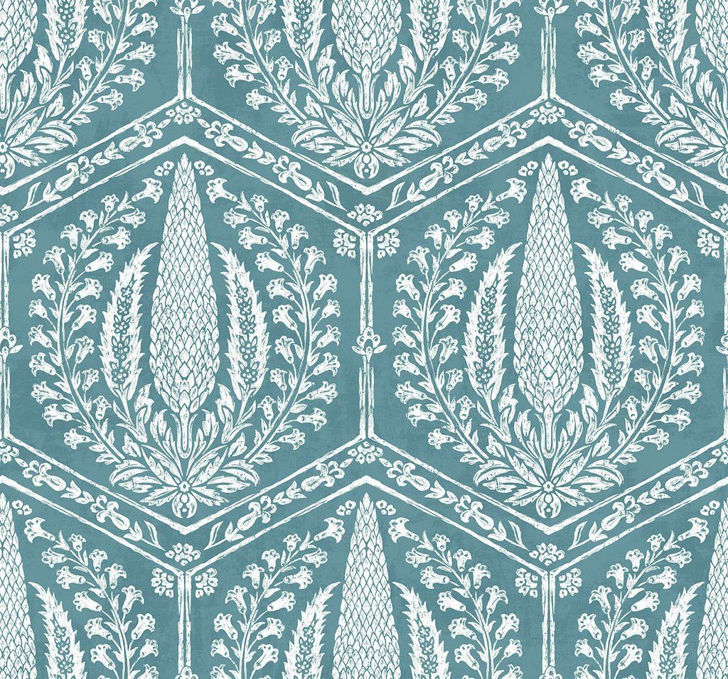 Malibu Cyrus Harvest Wallpaper - Country Botanical - Mediterranean Blue | Malibu Wallpaper