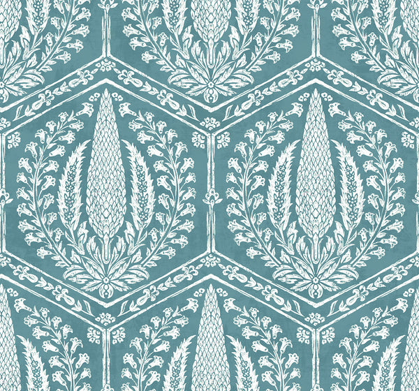Malibu Cyrus Harvest Wallpaper - Country Botanical - Mediterranean Blue | Malibu Wallpaper