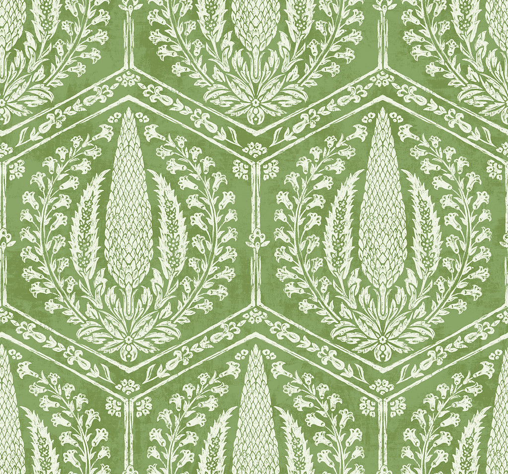 Malibu Cyrus Harvest Wallpaper - Country Botanical - Courtyard Green | Malibu Wallpaper