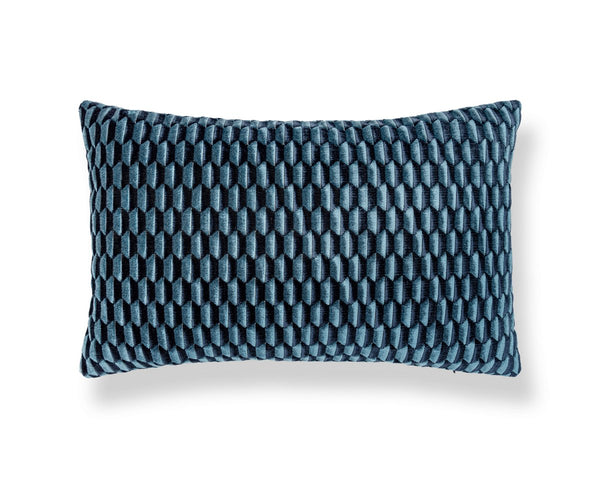 Allegra Velvet Pillow Lumbar 14X22 Sapphire | Scalamandre