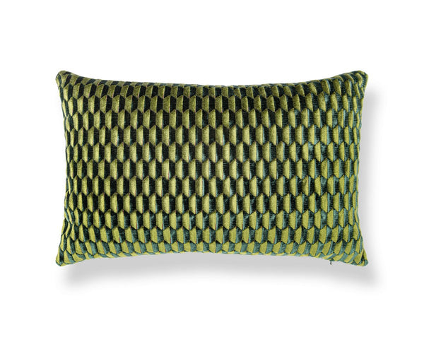 Allegra Velvet Pillow Lumbar 14X22 Emerald | Scalamandre