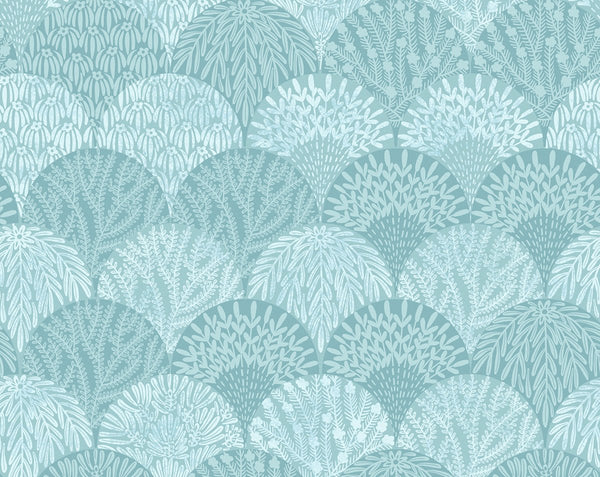 Herb Garden Wallcovering Aqua — Scalamandre