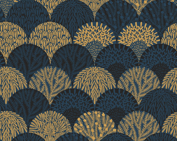 Herb Garden Wallcovering Midnight — Scalamandre