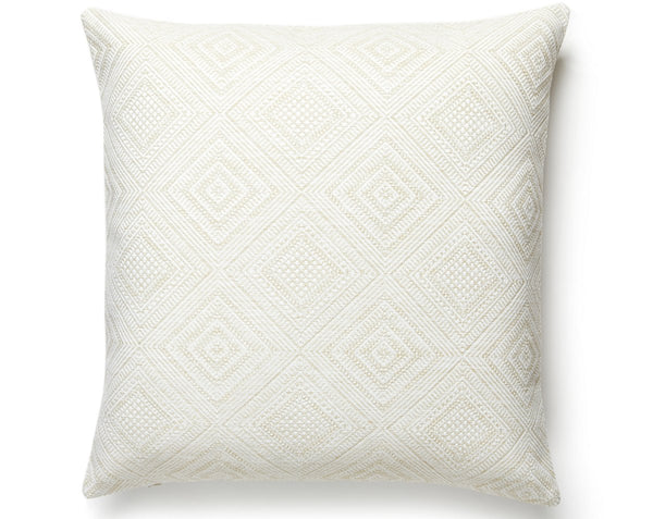 Antigua Weave Outdoor Pillow Square 22X22 Alabaster | Scalamandre