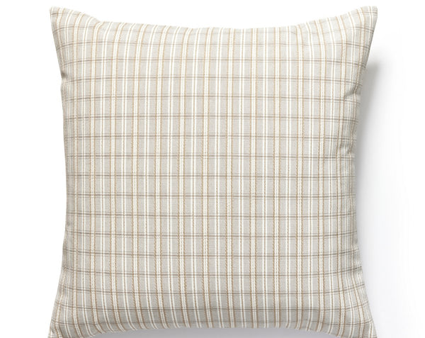 Check Please Outdoor Pillow Square 22X22 Birch | Scalamandre