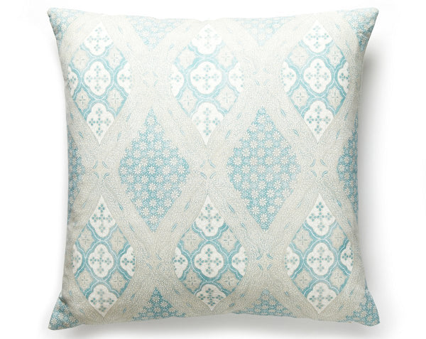 Farrah Print Pillow Square 22X22 Misty Island | Scalamandre