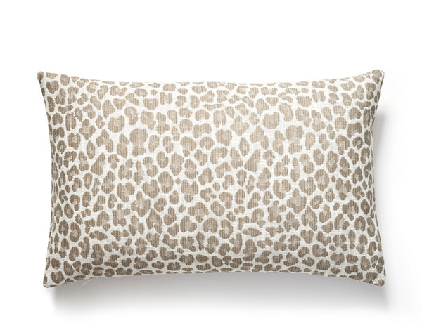 Backyard Bengal Outdoor Pillow Lumbar 14X22 Limestone | Scalamandre